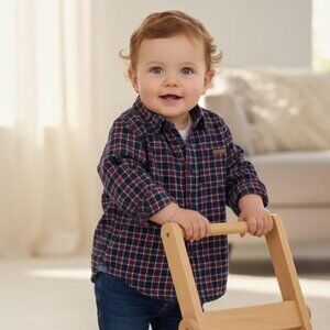 Mayoral Plaid Button-Up Shirt size 12 Months